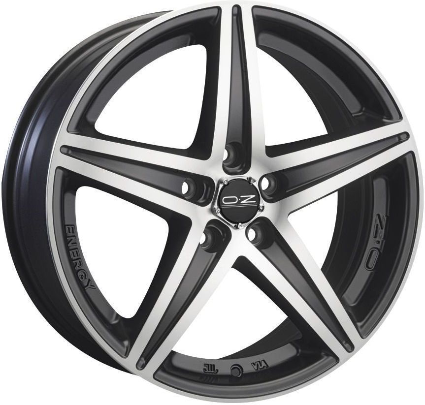 Oz Energy MBDC 7.5x16 5x114.3 ET40 MATT BLACK DIAMOND CUT