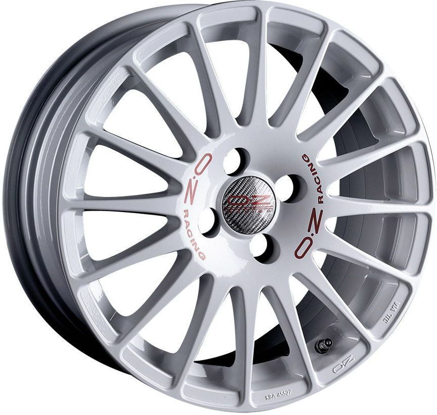 Oz Superturismo WRC 7x17 4x108 ET42 RACE WHITE RED LETTERING