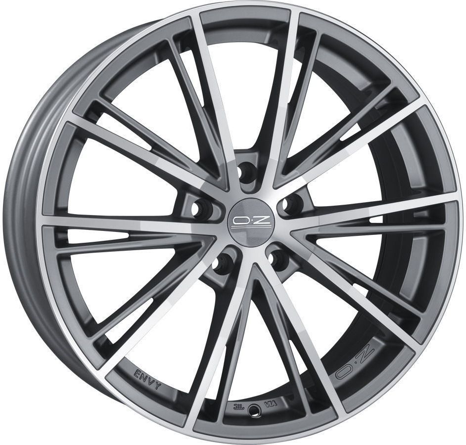 Oz Envy MSTDC 7x16 4x100 ET37 MATT SILVER TECH DIAMOND CUT