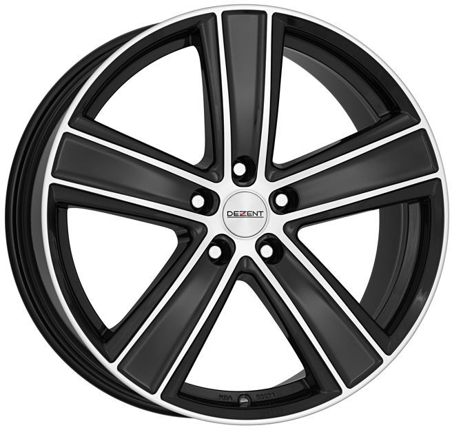 E-shop Dezent TH dark 8x18 5x114.3 ET45 Leštená čelná plocha / čierne lakovanie