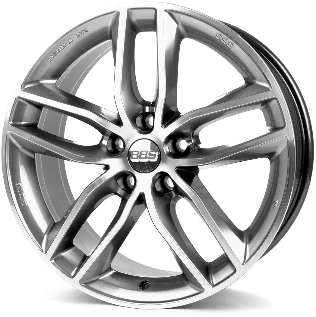Bbs SX 8.5x19 5x112 ET32 platinum silver diamondcut