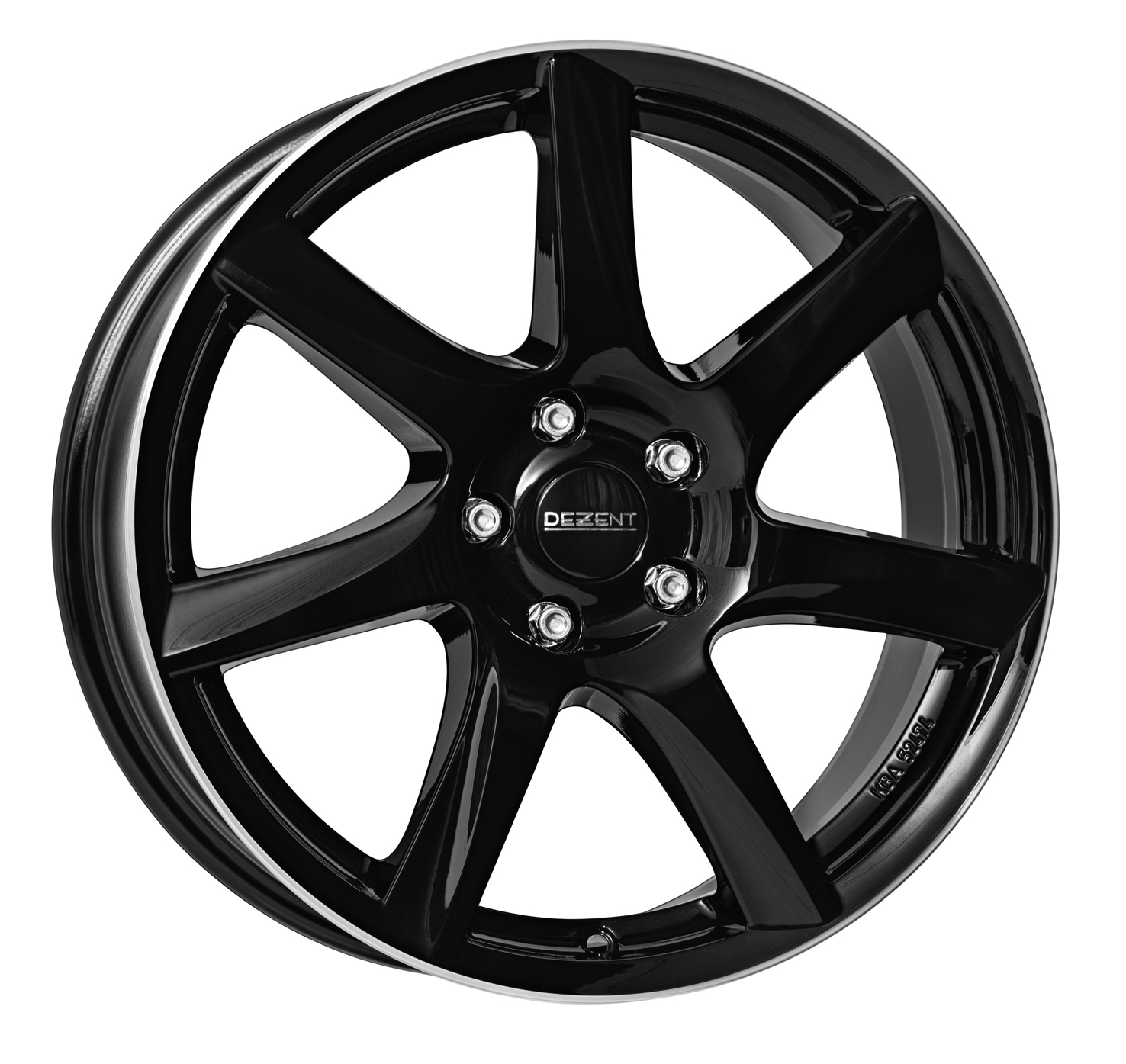Dezent TW dark 6.5x16 4x100 ET45 Čierne lakovanie, leštený límec