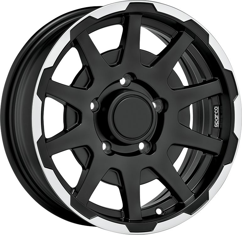 Sparco Dakar MBPL 5.5x16 5x139.7 MATT BLACK LIP POLISH