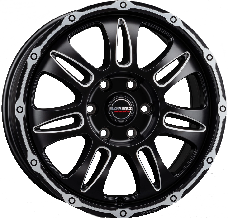 Borbet CW8 8x18 6x139.7 ET30 black rim window polished matt