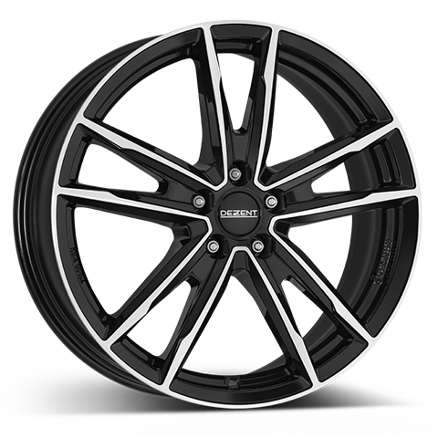 Dezent KF dark 7x17 5x114.3 ET45 Leštená čelná plocha / čierne lakovanie