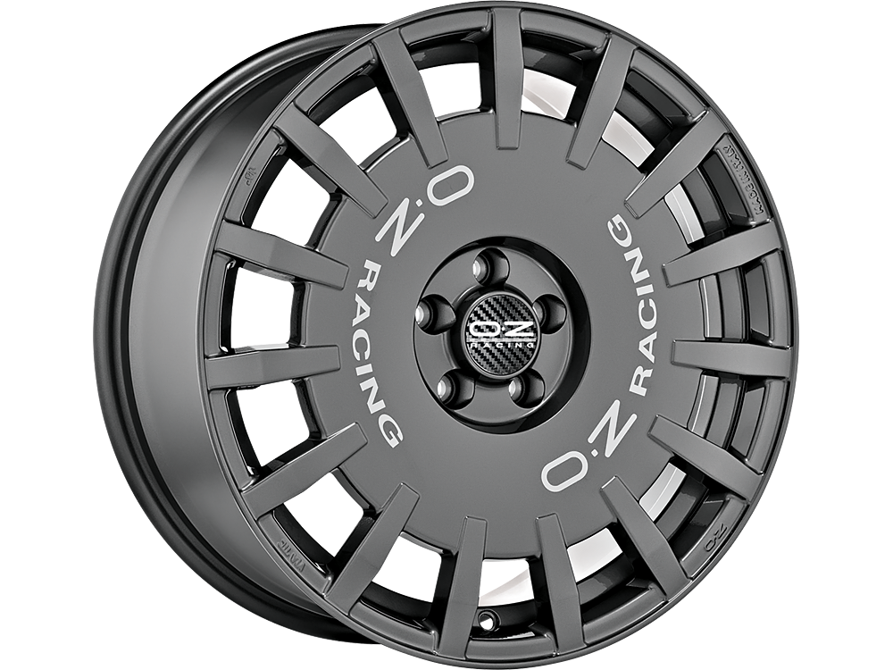 Oz Rally Racing DG 7x17 5x112 ET35 DARK GRAPHITE SILVER LETTERING