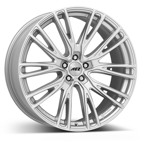 Aez SEATTLE shine 9x22 5x108 ET43 Strieborné lakovanie