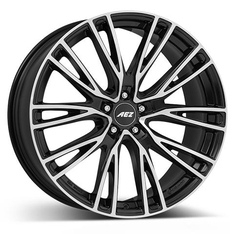 Aez SEATTLE dark 9x19 5x112 ET58 Leštená čelná plocha / čierne lakovanie