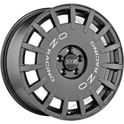 Oz Rally Racing DG 8x17 4x100 ET35 DARK GRAPHITE SILVER LETTERING